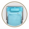 Lettino reclinabile Aktive Azzurro 53 x 87 x 78 cm (4 Unità)