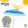 Ombrellone Aktive Azzurro Poliestere 200 x 194,5 x 200 cm (6 Unità)
