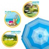 Ombrellone Aktive Azzurro Poliestere 200 x 194,5 x 200 cm (6 Unità)
