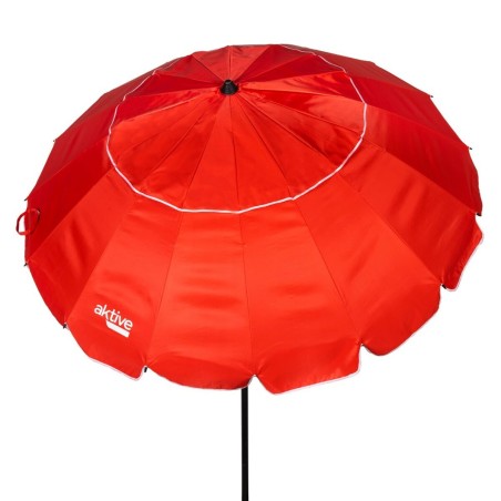 Ombrellone Aktive Rosso Alluminio 220 x 215 x 220 cm (6 Unità)