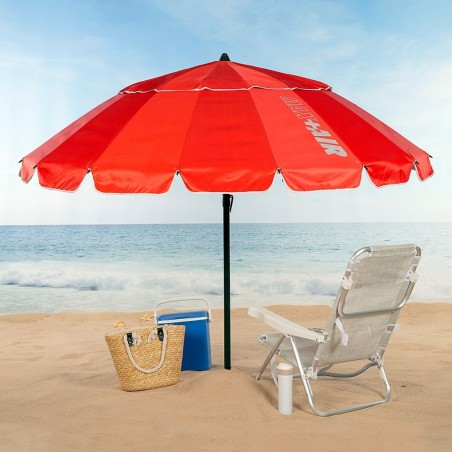 Ombrellone Aktive Rosso Alluminio 220 x 215 x 220 cm (6 Unità)