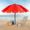 Ombrellone Aktive Rosso Alluminio 220 x 215 x 220 cm (6 Unità)