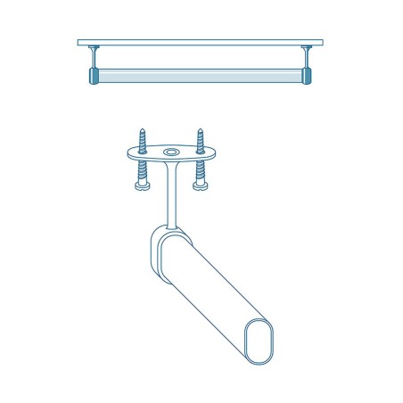 Supporto per asta dell'armadio Stor Planet Cintacor Bianco Ovalada 15 x 25 mm (2 Unità)