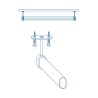 Supporto per asta dell'armadio Stor Planet Cintacor Bianco Ovalada 15 x 25 mm (2 Unità)