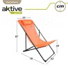 Lettino reclinabile Aktive Arancio 53 x 87 x 78 cm (4 Unità)