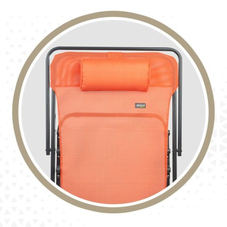 Lettino reclinabile Aktive Arancio 53 x 87 x 78 cm (4 Unità)