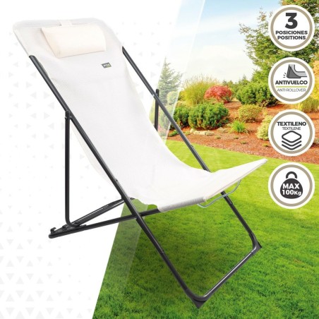 Lettino reclinabile Aktive Bianco 53 x 87 x 78 cm (4 Unità)