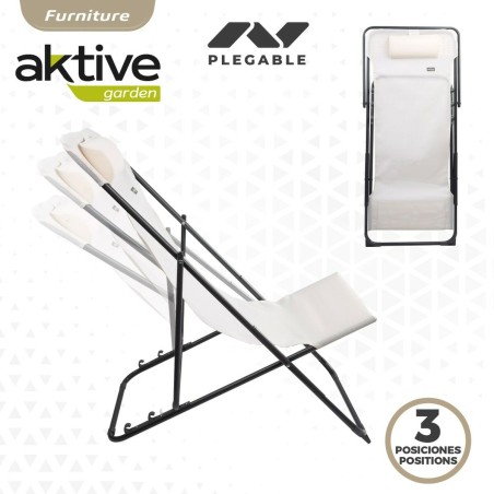 Lettino reclinabile Aktive Bianco 53 x 87 x 78 cm (4 Unità)