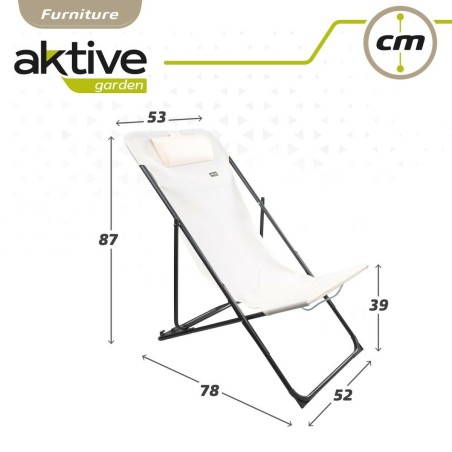 Lettino reclinabile Aktive Bianco 53 x 87 x 78 cm (4 Unità)