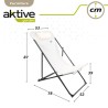 Lettino reclinabile Aktive Bianco 53 x 87 x 78 cm (4 Unità)