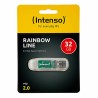 Memoria USB INTENSO Rainbow Line 32 GB Nero Trasparente