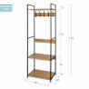 Appendiabiti con ripiano Max Home Acciaio Melammina Truciolare Minimalista 60 x 175 x 40 cm
