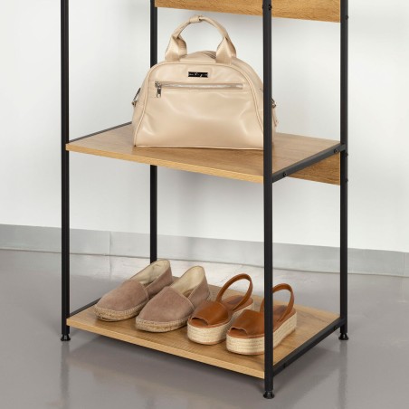 Appendiabiti con ripiano Max Home Acciaio Melammina Truciolare Minimalista 60 x 175 x 40 cm