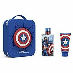 Cofanetto Profumo Bambini Capitán América AVENGERS EDT Captain America 2 Pezzi 3 Pezzi