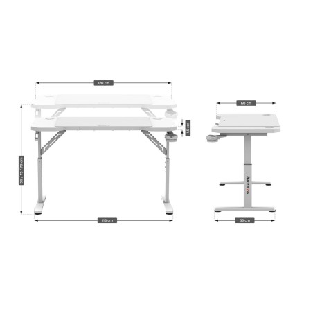 Scrivania Gaming Huzaro HZ-Hero 2.6 White Bianco