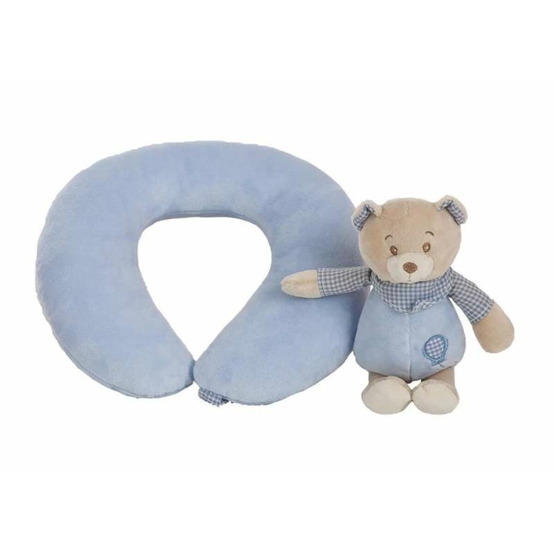 Cuscino Cervicale Lulu Azzurro Orsetto di Peluche 20 x 24 cm Cuscino Cervicale Lulu Azzurro Orsetto di Peluche 20 x 24 cm