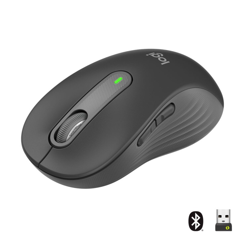 Mouse senza Fili Logitech Signature M650 Grigio Grafite Acciaio Mouse senza Fili Logitech Signature M650 Grigio Grafite Acciaio