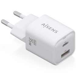 Caricabatterie da Parete Aisens ASCH-35W2P024-W Bianco Multicolore (1 Unità)
