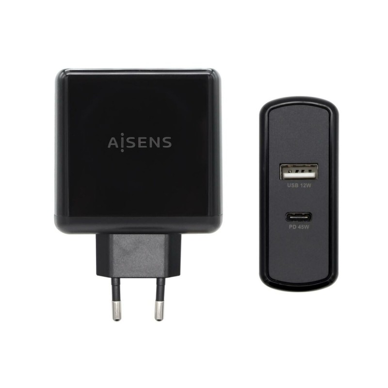 Caricabatterie USB da Parete Aisens PD 3.0 USB-C 57 W Nero Caricabatterie USB da Parete Aisens PD 3.0 USB-C 57 W Nero