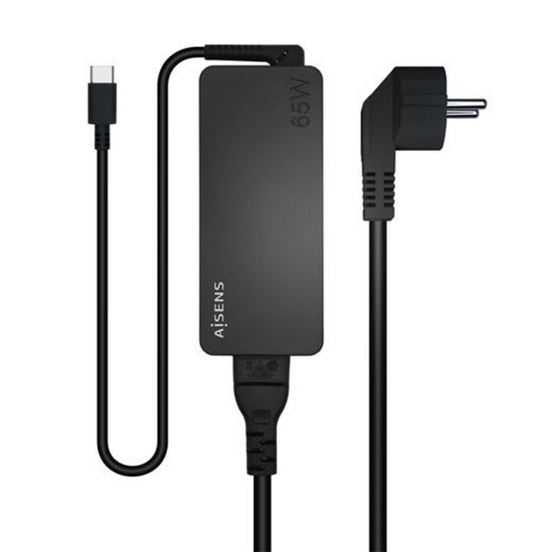 Caricabatterie da Parete Aisens Cargador 65W PD3.0 1XUSB-C 1.8M, Negro Nero 65 W Caricabatterie da Parete Aisens Cargador 65W PD3.0 1XUSB-C 1.8M, Negro Nero 65 W