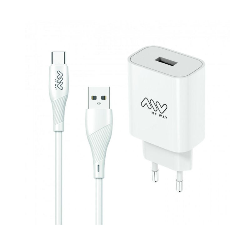 Caricabatterie da Parete Myway Bianco 12 W Caricabatterie da Parete Myway Bianco 12 W