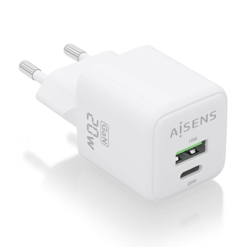 Caricabatterie da Parete Aisens ASCH-20W2P010-W Bianco (1 Unità) Caricabatterie da Parete Aisens ASCH-20W2P010-W Bianco (1 Unità)