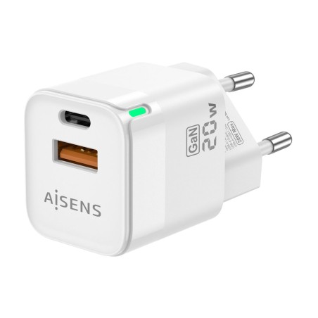 Caricabatterie da Parete Aisens ASCH-20W2P002-W Bianco 20 W