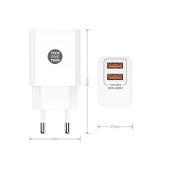 Caricabatterie da Parete Tech One Tech TEC2401 Bianco