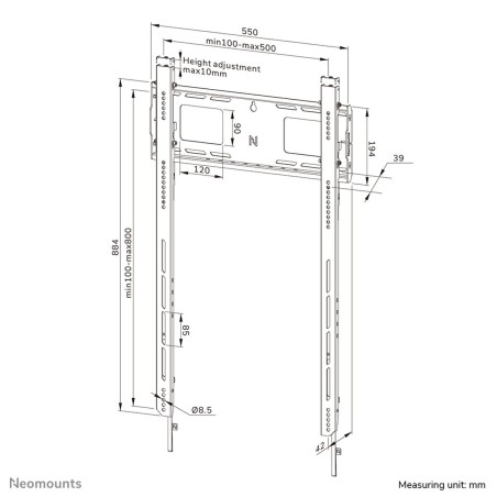 Supporto TV Neomounts WL30-750BL18P 100 kg 98"