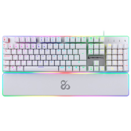 Tastiera Newskill NS-KB-GUNGNYR-GAT-RE Bianco Qwerty in Spagnolo QWERTY