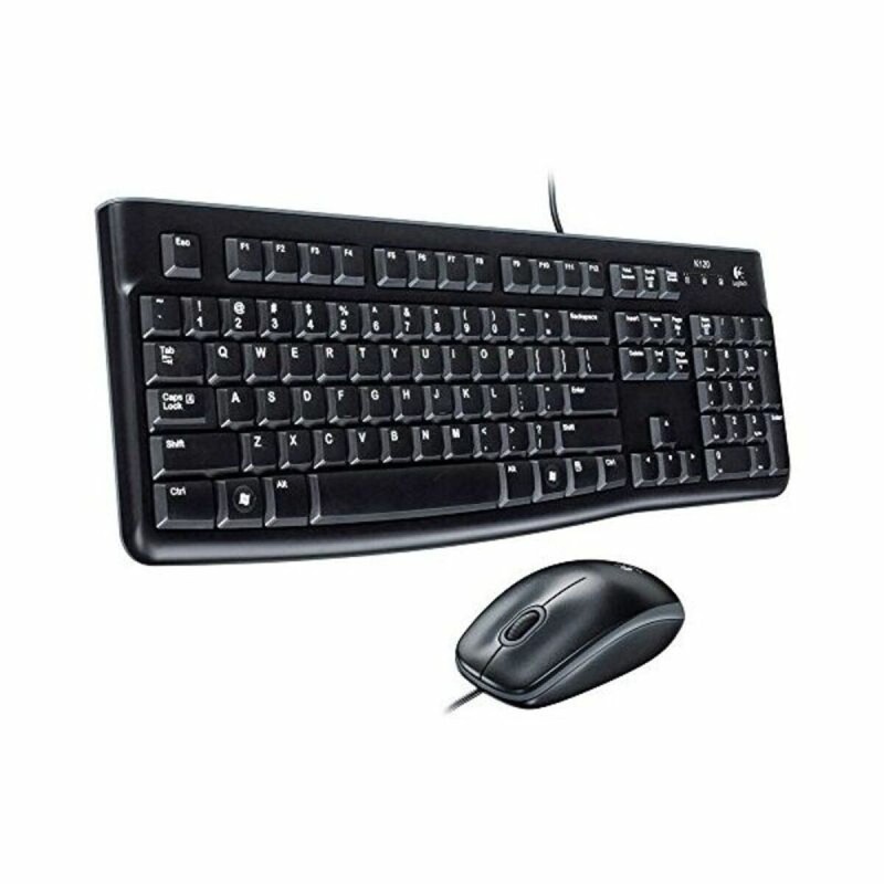 Tastiera e Mouse Ottico Logitech Desktop MK120 Nero QWERTY Qwerty UK Tastiera e Mouse Ottico Logitech Desktop MK120 Nero QWERTY Qwerty UK