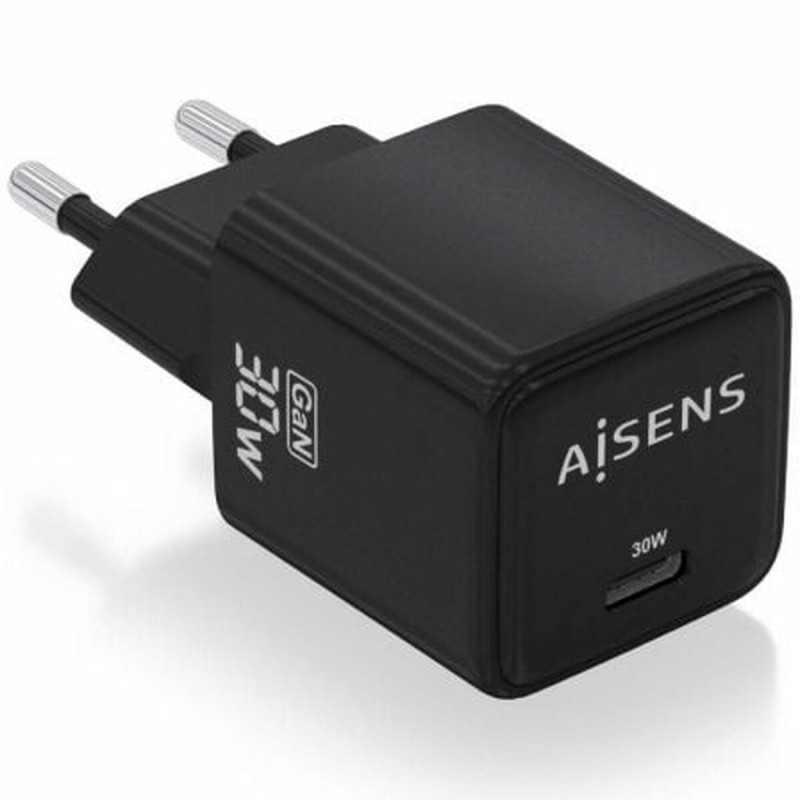 Caricabatterie da Parete Aisens ASCH-30W1P036-BK Nero 30 W (1 Unità) Caricabatterie da Parete Aisens ASCH-30W1P036-BK Nero 30 W (1 Unità)