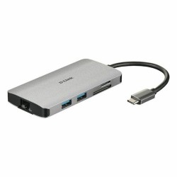 Hub USB C D-Link DUB-M810 Argentato 100 W