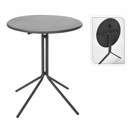 Tavolo Pieghevole Ambiance x99001600 Grigio scuro Ø 58 x 70 cm