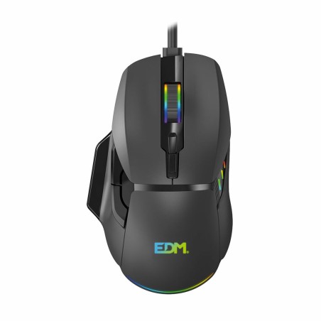 Mouse Gaming con LED EDM 07753 for players Nero 7200 dpi