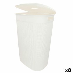 Cesto per i Panni Curver Bianco Plastica 55 L 44 x 61 x 35 cm (8 Unità)