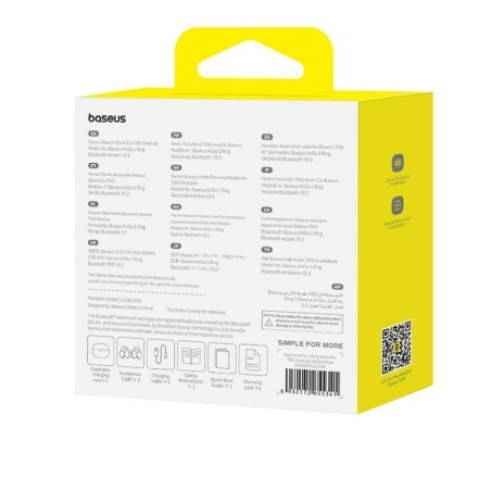 Auricolari con Microfono Baseus A00069201113-00 Nero