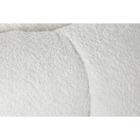 Poggiapiedi Home ESPRIT Bianco Poliestere Metallo 65 x 65 x 35 cm