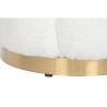 Poggiapiedi Home ESPRIT Bianco Poliestere Metallo 65 x 65 x 35 cm