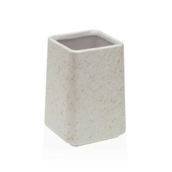 Portaspazzolini da Denti Versa Bianco Ceramica Plastica 7 x 10 x 7 cm