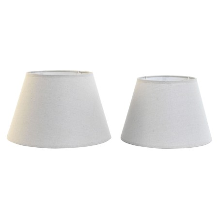 Paralume Home ESPRIT Beige Lino Metallo 40 x 40 x 25 cm (2 Unità)