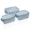 Set di Cestini Versa Aqua 18 x 14 x 28 cm 28 x 18 x 14 cm Pesci