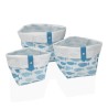 Set di Cestini Versa Aqua 14 x 14 x 14 cm