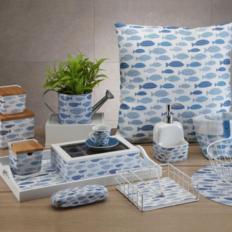 Set di Cestini Versa Aqua 14 x 14 x 14 cm