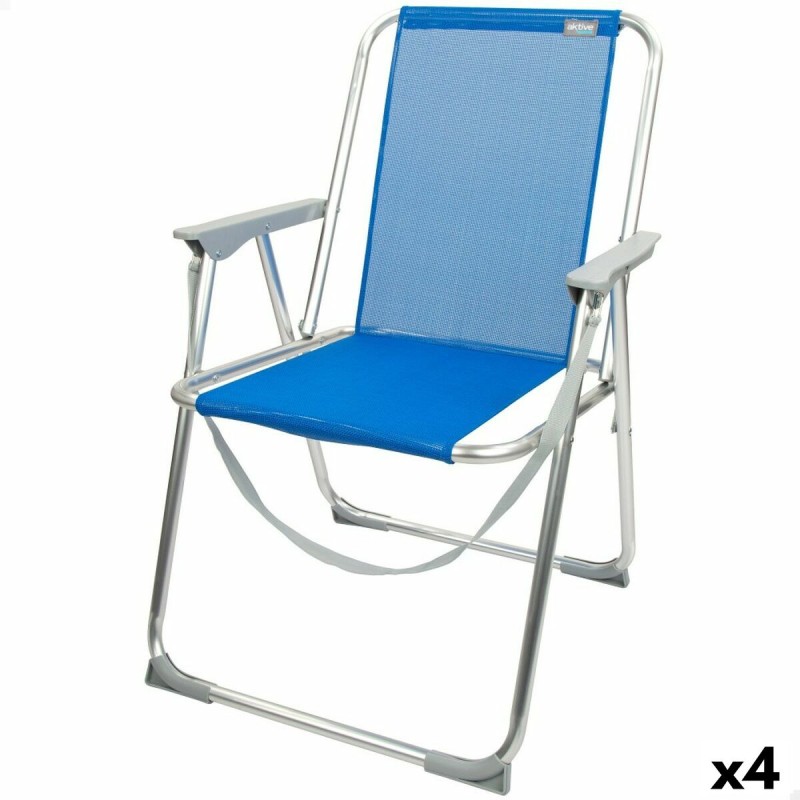 Sedia Pieghevole Aktive Gomera Azzurro 44 x 76 x 45 cm (4 Unità) Sedia Pieghevole Aktive Gomera Azzurro 44 x 76 x 45 cm (4 Unità)