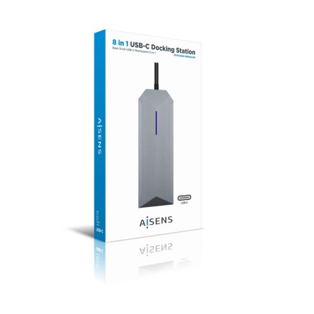 Hub USB Aisens ASUC-8P004-GR Grigio 100 W 4K Ultra HD (1 Unità)