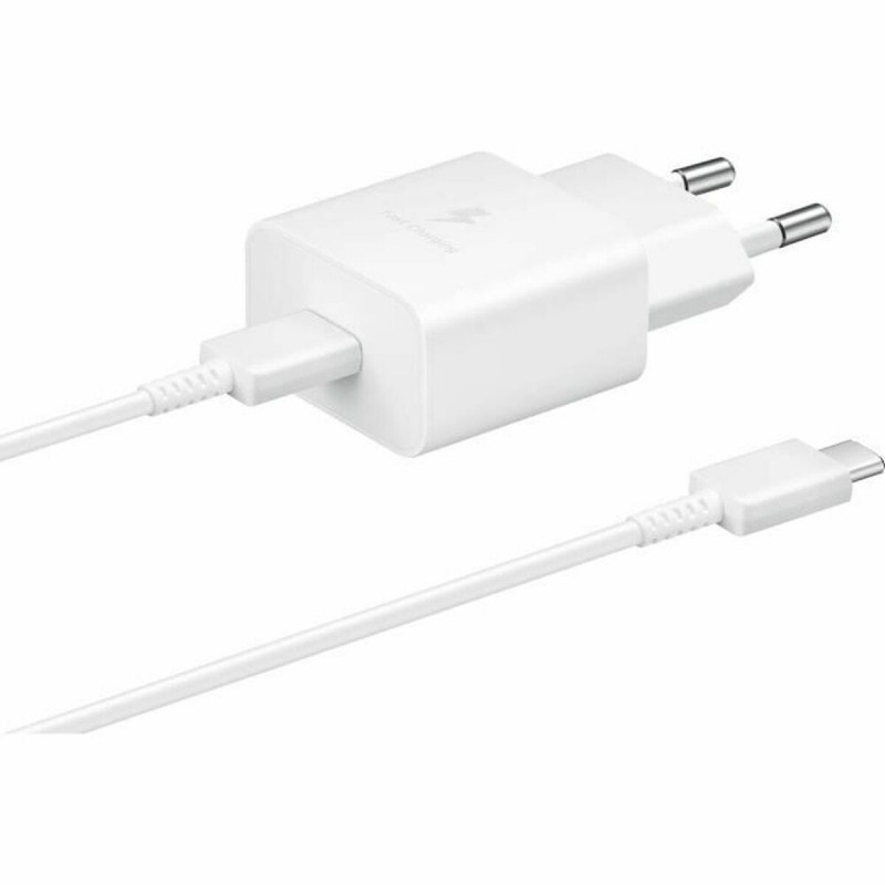 Caricabatterie da Parete + Cavo USB C Samsung EP-T1510XWE Bianco 15 W Caricabatterie da Parete + Cavo USB C Samsung EP-T1510XWE Bianco 15 W