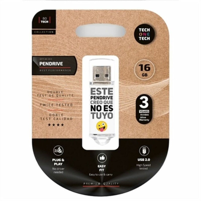 Memoria USB Tech One Tech TEC4007 16 GB Memoria USB Tech One Tech TEC4007 16 GB