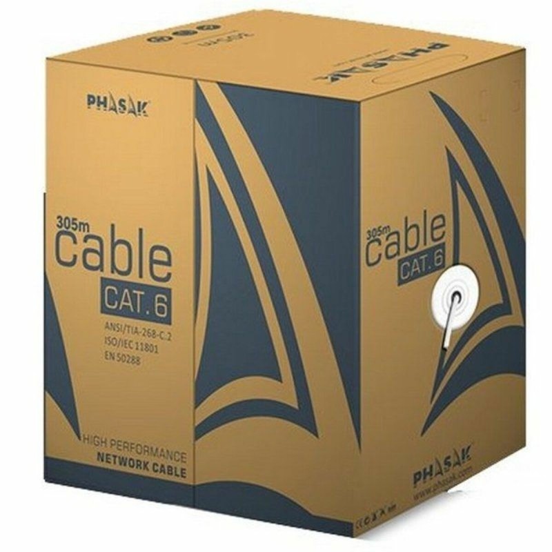 Cavo di Rete Rigido UTP Categoria 6 Phasak PHR 6301 Grigio 305 m