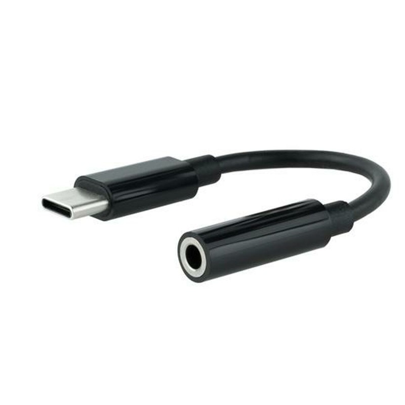 Adattatore USB-C con Jack 3.5 mm NANOCABLE 10.24.1205 11 cm Nero Adattatore USB-C con Jack 3.5 mm NANOCABLE 10.24.1205 11 cm Nero